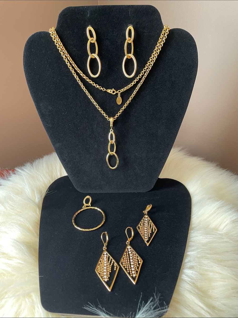 Joan Rivers Gold-Tone 30” Necklace Set with Matching Earrings